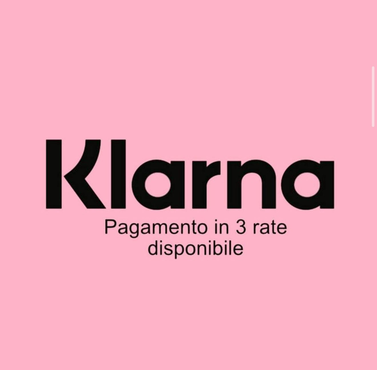 Klarna · Pagamento in 3 rate